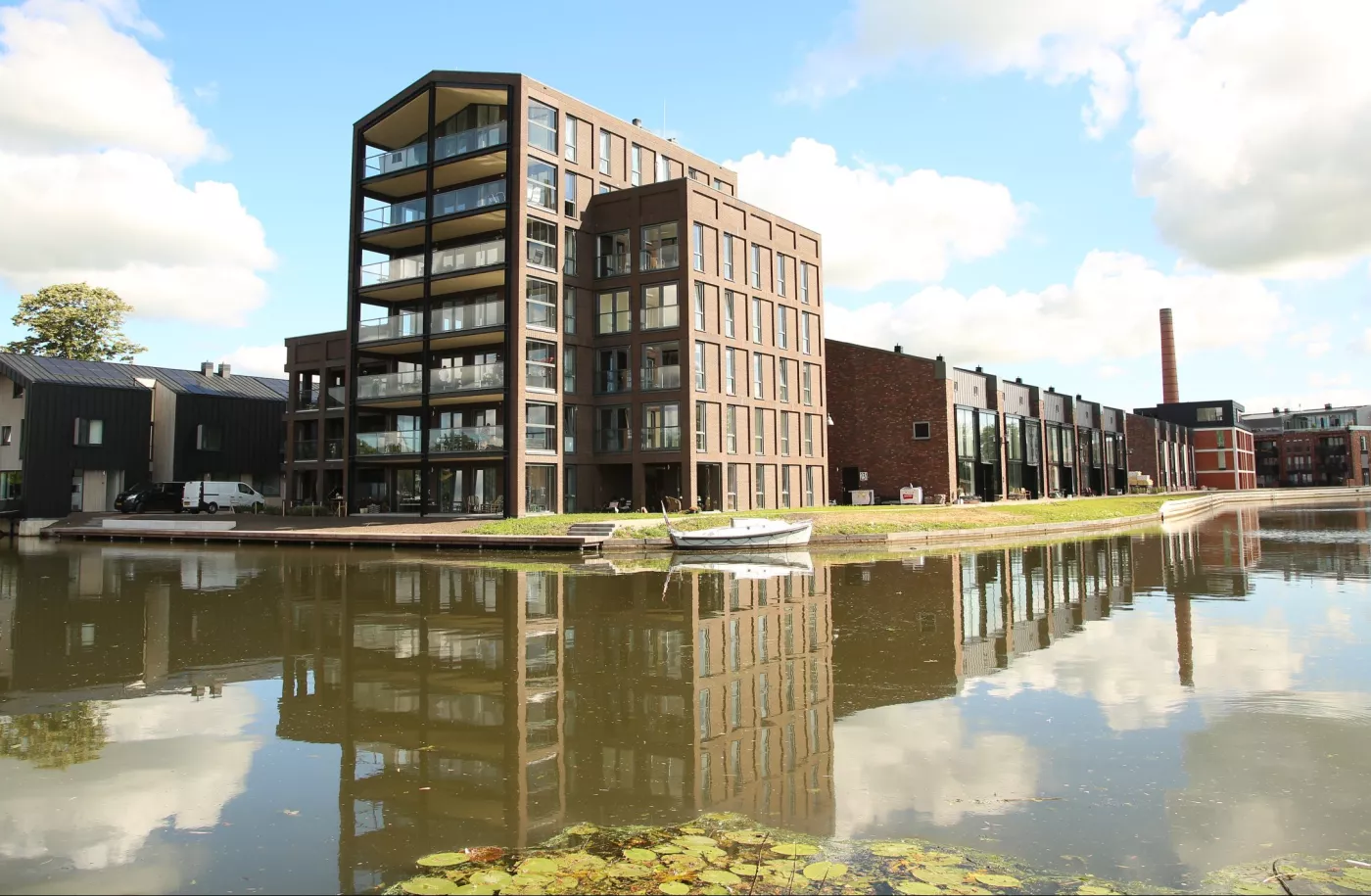 Zicht op defensie eiland in Woerden